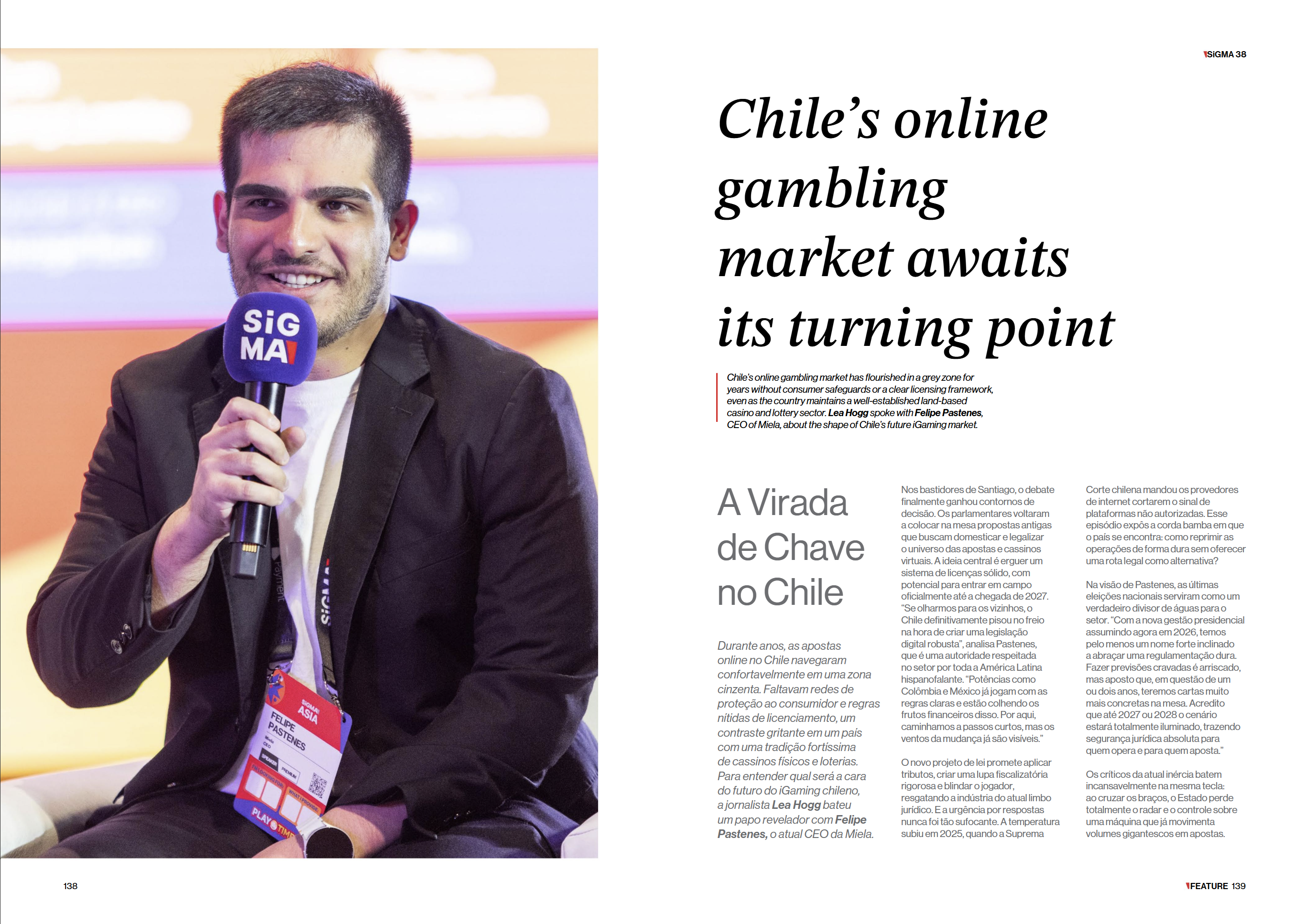 SiGMA Magazine: Chile's online gambling market awaits its turning point